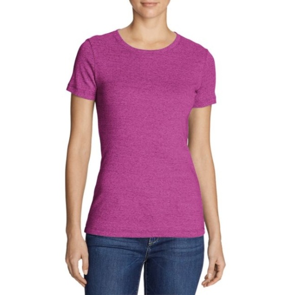 3/$15 🌷Eddie Bauer Berry Pink Crewneck Tee Shirt - Picture 4 of 5
